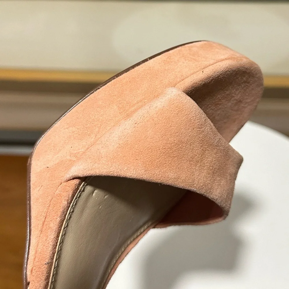 Women’s Suede Block Heel Slingback Sandal - Pink